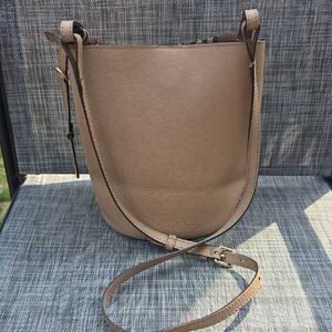 Burberry Haymarket Check Colours Small Lorne Bucket Bag  Leather